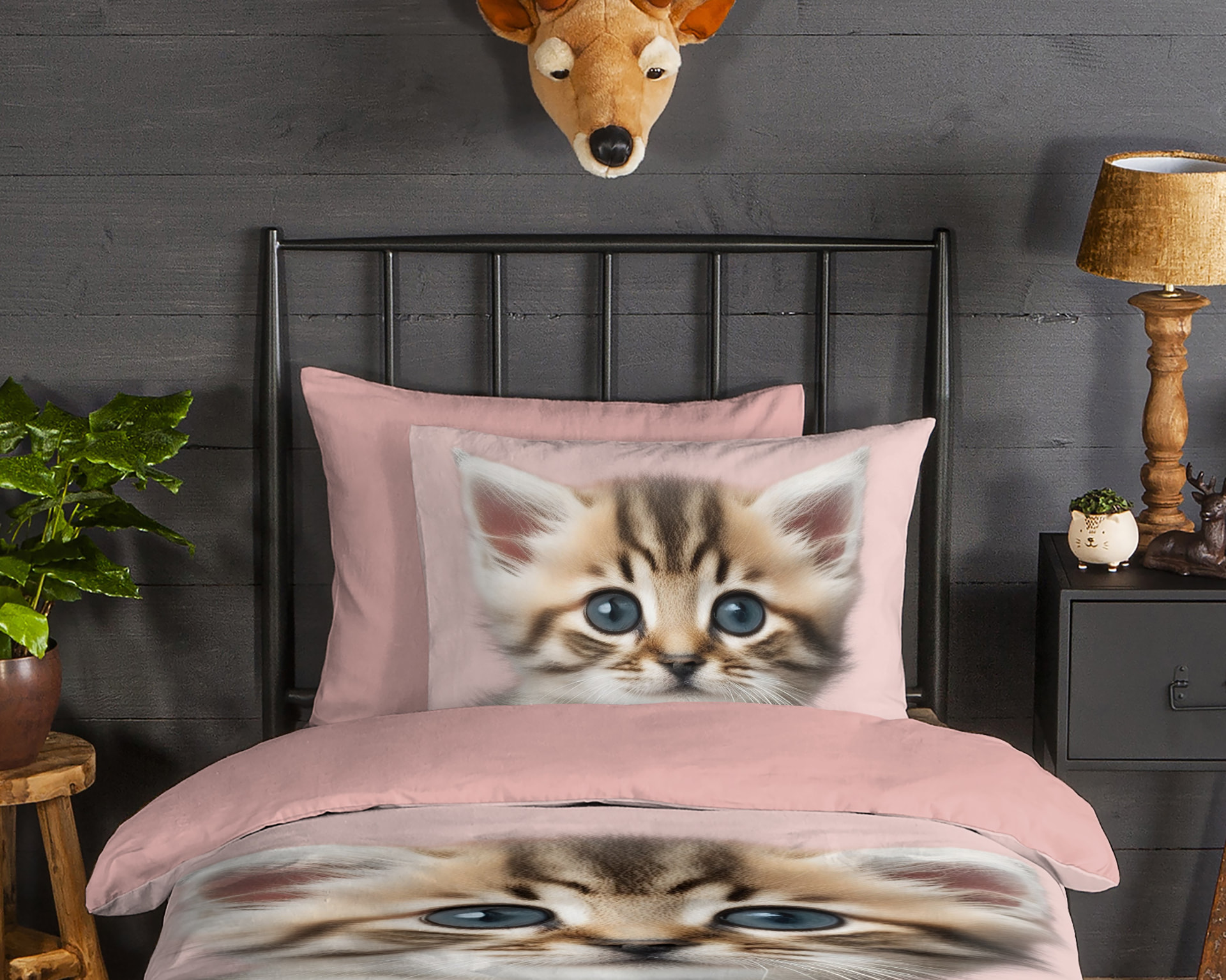 Goodmorning Meow dekbedovertrek kids flanel foto 3