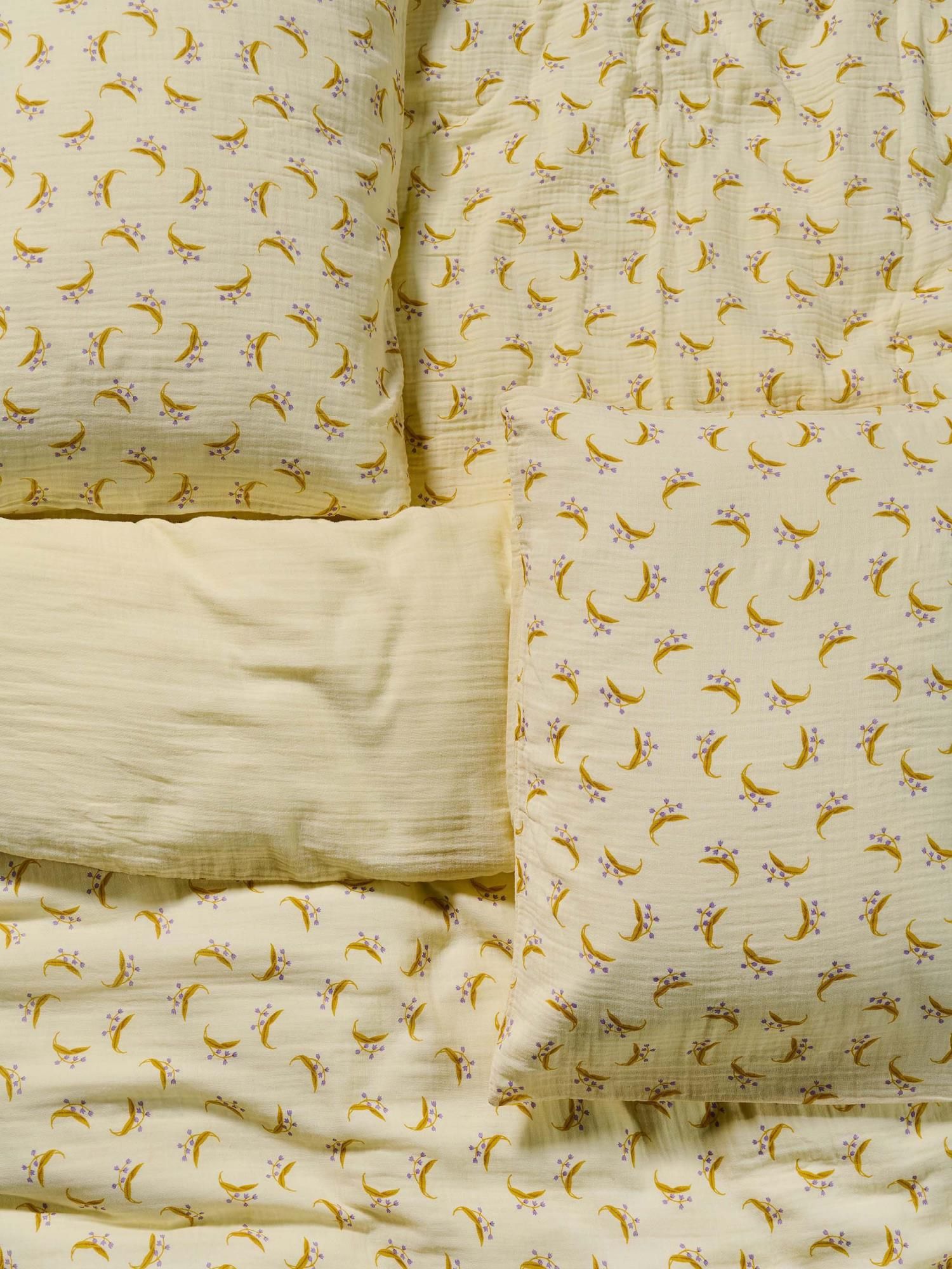 Essenza Lily Melody Lemon Yellow dekbedovertrek
