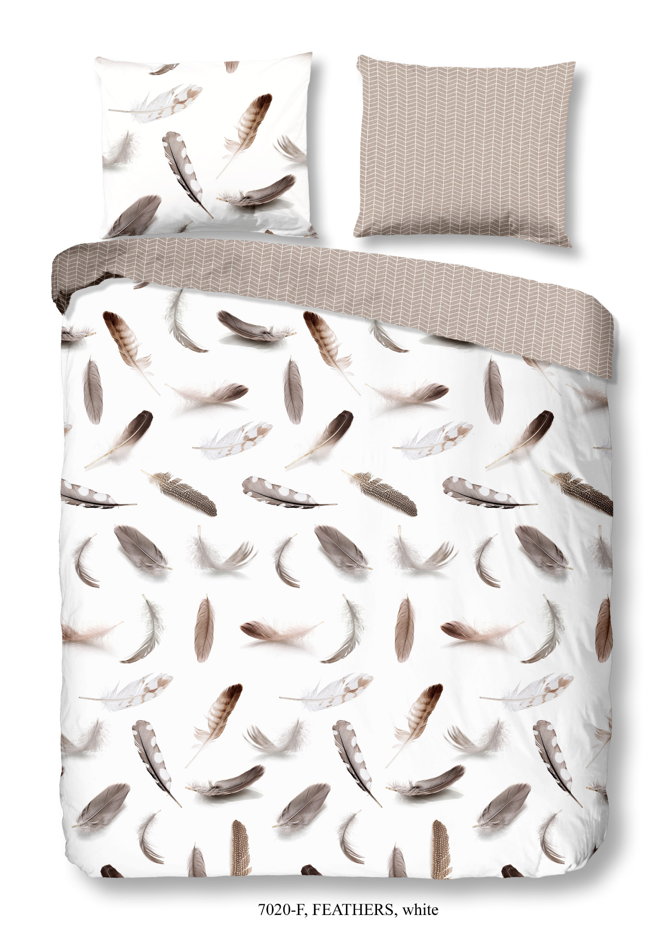 Goodmorning Feathers dekbedovertrek flanel
