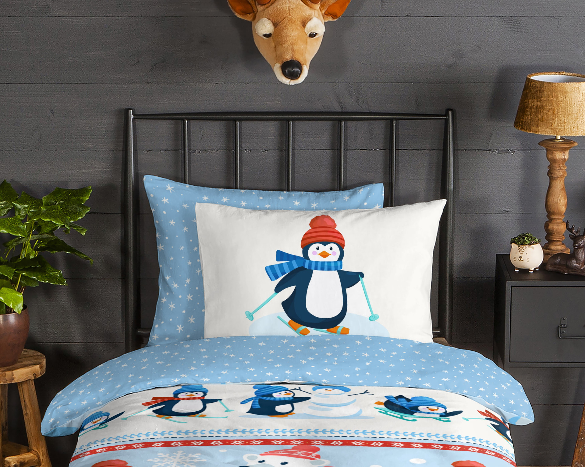 Goodmorning Penguins dekbedovertrek kids flanel foto 3